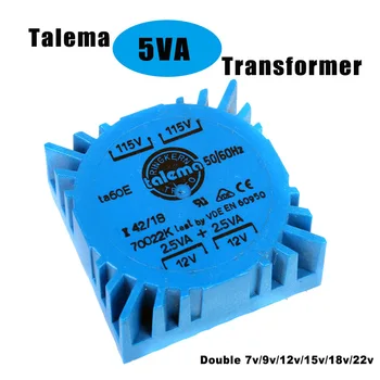 Импортированный Talema 5VA Герметичный Квадратный Тороидальный Трансформатор Для hifi Home Sound Аудио Усилитель Мощности DAC 5W Dual 7V 9V 12V 15V 18V