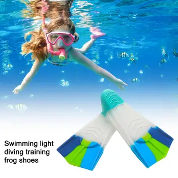 Инструмент для тренировки плавания Плавники Гибкие силиконовые ласты Мягкие эластичные ласты для детей и взрослых Улучшают силовые тренировки ног