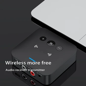 Интеллектуальное подключение NFC Аудиоприемник Передатчик Bluetooth-совместимый адаптер 3,5 мм Порт AUX RCA для домашней стереосистемы