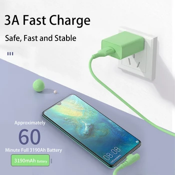 Кабель 5A Elbow Type-C Для Быстрой Зарядки Зарядного Устройства Из Жидкого Силикона Для Samsung Galaxy S9 S8 Xiaomi 13 Huawei Аксессуары Для Телефонов USB-Шнур