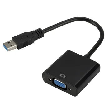Кабель-адаптер USB3.0 К VGA, внешняя видеокарта USB К VGA, Поддерживает преобразование XP / WIN7 / 8 в HD.