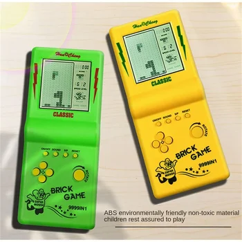 Классические Ретро портативные игровые плееры для консоли Тетрис, Большой экран, детский ностальгический карманный игровой автомат, детские игрушки-головоломки