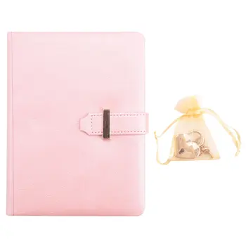 Кодовый замок в форме сердца, дневник с ключом, личные органайзеры, секретный блокнот, подарок для девочек и женщин (розовый)