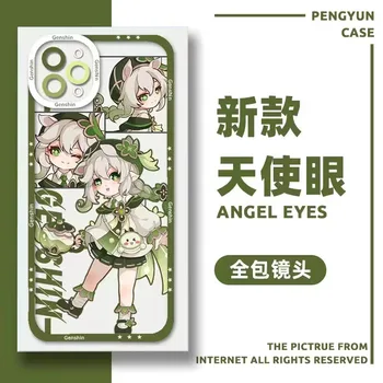 Корпус телефона 15 Apple full series 14 Genshin Impact X прозрачный iphone13 мягкая оболочка 12 полное зеркало 11 Nahida Xiao Venti