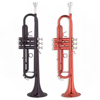Красно-черная труба Включает футляр, мундштук и аксессуары, стандартный набор красочных труб Bb для начинающих студентов
