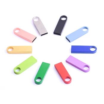 Красочный Металлический USB Флэш-Накопитель 64 ГБ Бесплатный Брелок Для Ключей Memory Stick Креативные Деловые Подарки Флеш-Накопитель 32 ГБ Реальной Емкости Pendrive