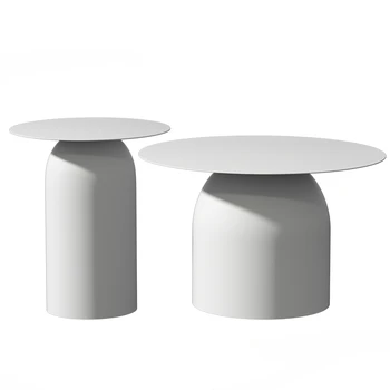 Круглые журнальные столики в скандинавском стиле, простая мебель для дома, Дизайнерский столик для гостиной, Минималистичный журнальный столик из железа, прикроватный столик