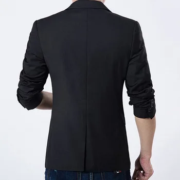 Куртка, пиджак, мужская официальная повседневная хлопчатобумажная легкая мужская верхняя одежда стильного делового покроя, горячая Новинка