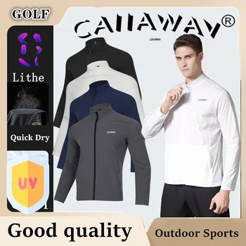 Легкая куртка для гольфа CAIIAWAV, верхняя мужская одежда, солнцезащитная куртка для гольфа, повседневная комфортная куртка с длинным рукавом