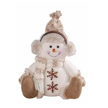 Милая фигурка снеговика, декор для дома в рождественской тематике, мягкая кукла-снеговик, Очаровательное Рождественское украшение, реквизит для фотосессии для детей