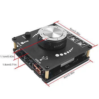 Мини-усилитель мощности Bluetooth 5 0 Цифровой аудио усилитель мощности DIY стерео модуль беспроводного усилителя