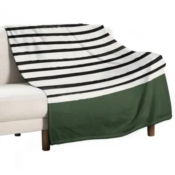 Многоцелевое Манговое Одеяло Forest Green x Stripes Throw Blanket