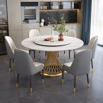 Модная мебель для гостиной в скандинавском стиле, круглый обеденный стол, металлический цилиндр, журнальный столик для домашнего балкона, декор ресторана