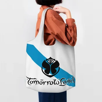 Модный Флаг Tomorrowlands Galicia Shopping Tote Bag Переработка Холщовых Продуктов Сумки Для Покупок Через плечо Сумки Для покупок