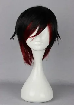 Модный короткий черно-красный парик для вечеринки в стиле аниме RWBY, качественный парик с изображением аниме