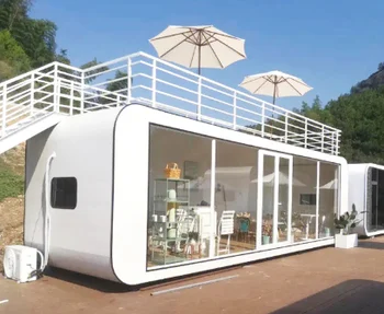 Модульный дом современного дизайна, сборный модуль IOT Home, изготовленная на заводе жилая капсула, киоск IOT cabin booth.