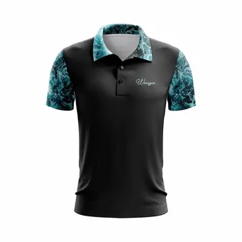 Мужская рубашка-поло для гольфа, Летняя рубашка-поло с коротким рукавом, быстросохнущая дышащая рубашка-поло, теннисная спортивная футболка, Трикотажная одежда с рисунком