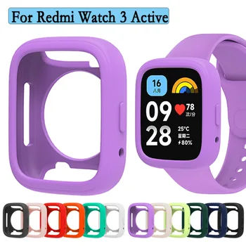 Мягкий силиконовый чехол для Redmi Watch 3 Active Резиновый ремешок для часов Защитный чехол браслет суперлегкие аксессуары для часов