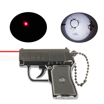 НОВАЯ многофункциональная модель пистолета, фонарик, Лазерная инфракрасная Многофункциональная цепочка для ключей, Игрушка для кошек, Инструменты для EDC на открытом воздухе