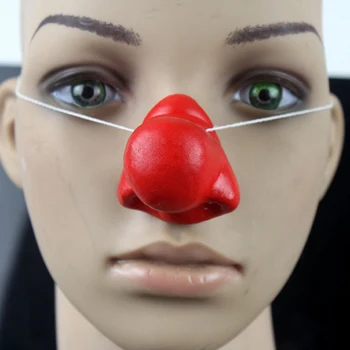 НОВЫЙ клоун с красным носом, сигналящий для вечеринок, поставляет клоунский нос для карнавала, косплея, Рождественского маскарада
