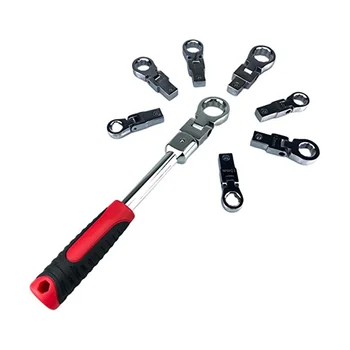 Набор гаечных ключей 9-19 мм, Ручной инструмент из 8 частей, многофункциональный шестеренчатый ключ, комбинированный ключ с храповиком