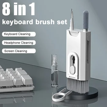 Набор для чистки 8 в 1, Щетка для чистки компьютерной клавиатуры, Ручка для чистки наушников, Инструменты для чистки телефона iPad, Съемник колпачка для ключей
