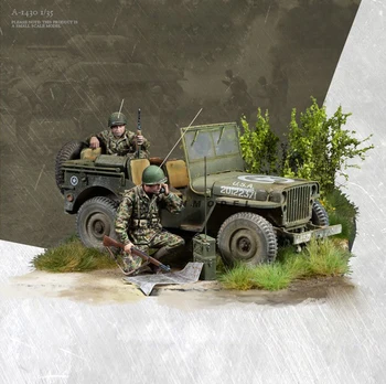 Наборы моделей солдата из смолы 1/35, бесцветные и собранные самостоятельно (автомобиль в комплект не входит) A-1430