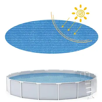 Надземное солнечное покрытие для бассейна, теплоизоляционное покрывало для бассейна, защитное круглое термоодеяло в форме сердца