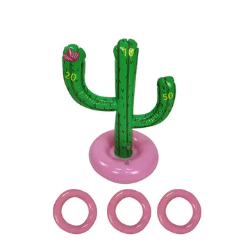 Надувное кольцо с кактусом из ПВХ, Игрушечное кольцо для метания, Детский интерактивный реквизит для игр на открытом воздухе