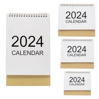 Настольный календарь 2024 Постоянный перекидной календарь из плотной бумаги на 2024 год Постоянный настольный календарь 2024 для домашнего офиса школьного челнока