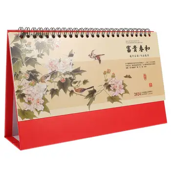 Настольный календарь, Расписание, Календарь в китайском стиле, Планировщик декора, Календарь со спиральной привязкой, Календарь