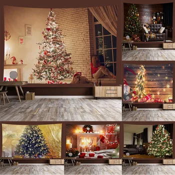 Настраиваемый Гобеленовый фон с Рождеством, красный, с Новым годом, спальня, гостиная, персонализированная подвесная ткань