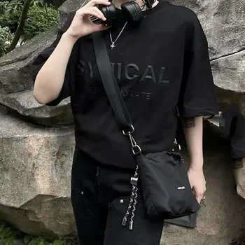 Нейлоновая черная сумка-мешок на шнурке, стильные портативные модные сумки через плечо в корейском стиле, роскошная сумка INS на открытом воздухе
