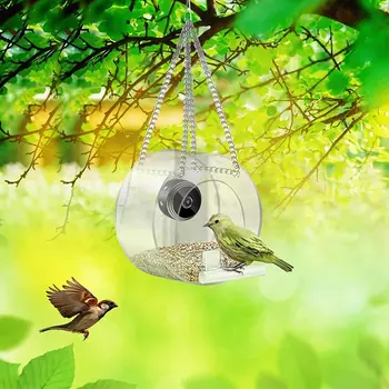 Новая кормушка для птиц с камерой 1080P HD для наблюдения за птицами на открытом воздухе, водонепроницаемые прозрачные кормушки для птиц, домик