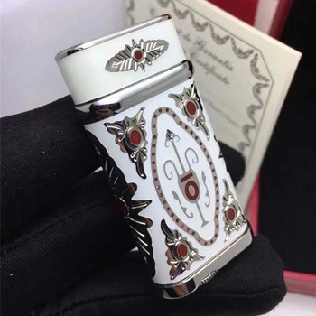 Новые поступления Ретро Роскошная Классика Табачная зажигалка Прикуриватель для сигар газовая зажигалка в латунном корпусе Подарок для мужчин с коробкой