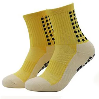 Новые противоскользящие футбольные носки Для мужчин и женщин, пешие прогулки, Баскетбол, бег, Дышащие удобные толстые спортивные носки