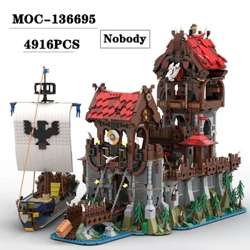 Новый MOC-136695 Строительный замок, игрушечная модель для сращивания блоков, 4916 шт., Рождественская игрушка на день рождения для взрослых и детей, подарочное украшение для рождественских игрушек