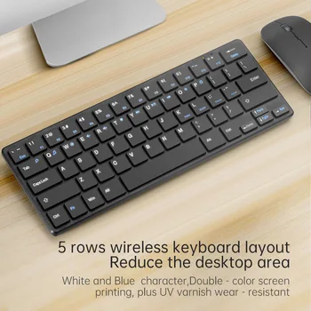 Новый пятирядный комплект беспроводной клавиатуры и мыши 2.4g с внутренней железной пластиной Ноутбук Внешний компьютер Домашний Офис Бизнес