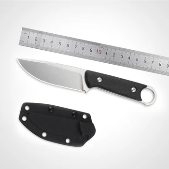 Нож с фиксированным лезвием с льняной ручкой, уличные ножи для кемпинга, кустарного промысла, охоты, выживания, прямой нож с лезвием D2, мужской инструмент в подарок
