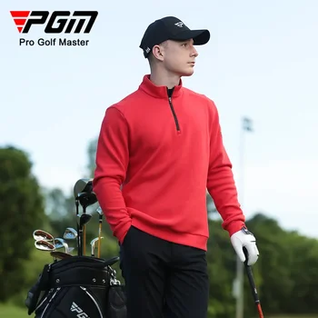 Одежда для гольфа 2023, Осенняя мужская рубашка с длинным рукавом на молнии, уличная одежда с черепашьим вырезом, одежда для теннисных тренировок, спортивная одежда