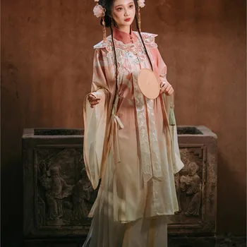 Оригинальная юбка Hanfu с облачными плечами и Лошадиным лицом Ming Made, Женский Зимний костюм Hanfu Dress Costume 2023 года