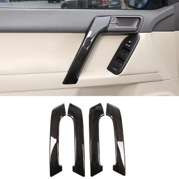Отделка ручки внутренней двери автомобиля 4ШТ для Toyota Land Cruiser Prado FJ150 150 2010-2018 Аксессуары Черное дерево