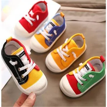 Парусиновая обувь для мальчиков Кроссовки Теннисные туфли для девочек Детская обувь на шнуровке Домашняя обувь для малышей Повседневная детская парусиновая обувь