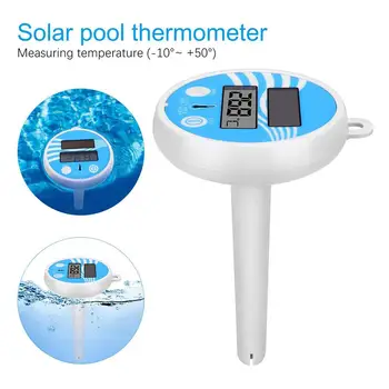 Плавающий Термометр Для Бассейна На Солнечной Энергии Открытый Спа Цифровой Измеритель Пруд Ванна Водонепроницаемый Измеритель Температуры ЖК-Дисплей
