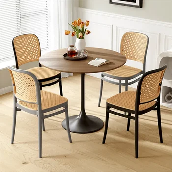 Пластиковые дышащие обеденные стулья с имитацией виноградной лозы для лаунж-мероприятий, стул для ресторана, мебель в скандинавском стиле для столовой