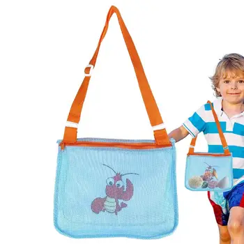 Пляжная сумка, Многоразовые милые сумки-тоут с застежкой-молнией, Прочная игрушка с песком для детей, охотничьи снаряды в песке