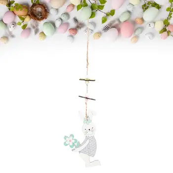 Подвесные украшения с пасхальным кроликом, подвесное украшение с милым кроликом для дерева, Пасхальный Счастливый Кролик, подвесные бирки для дома, офиса, школы
