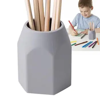 Подставка для карандашей для стола Силиконовые подставки для карандашей Геометрической формы Подставка для карандашей Держатель для ручек Декор стола Ручка для хранения канцелярских принадлежностей