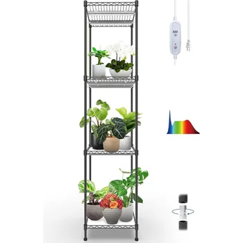 Подставка для растений Barrina с Подсветкой для Выращивания Комнатных растений, Полка для растений с Полным спектром Подсветки для Выращивания, Лампы для выращивания семян