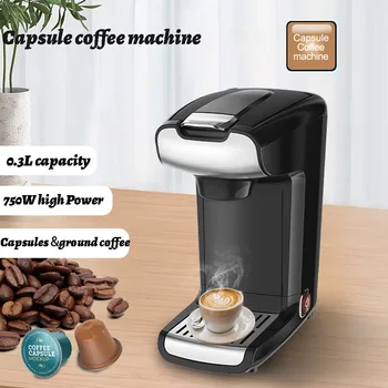 Портативная кофеварка для приготовления эспрессо мощностью 750 Вт 300 МЛ, кофеварка-стручок для приготовления кофе на одну порцию для K чашек и молотого кофе